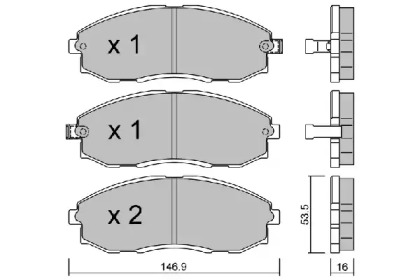 Комплект тормозных колодок (AISIN: BPHY-1902)